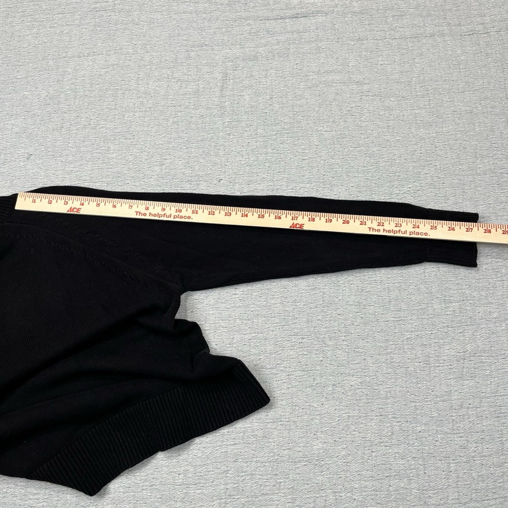 Quince Sweater Womens Size XS Black Fisherman Knit Organic Cotton - Picture 5 of 6